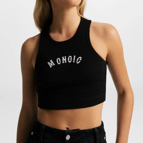 CROP TOP NEGRO BASEBALL MONOIC DAMA