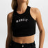CROP TOP NEGRO BASEBALL MONOIC DAMA