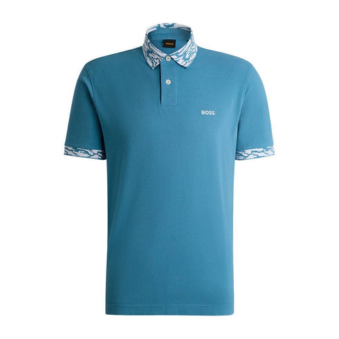 POLO CELESTE PE OCEAN BOSS