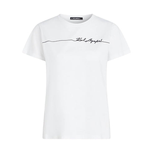 CAMISETA BLANCA LINE SIGNATURE KARL LAGERFELD