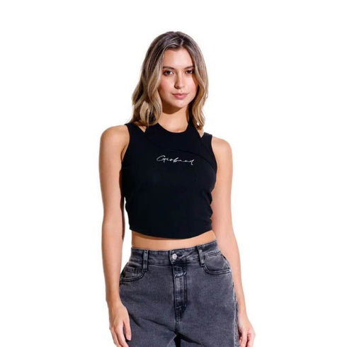 CROP TOP NEGRO SERENITY GIRBAUD
