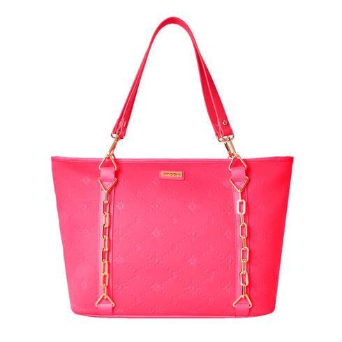BOLSO DE MANO FUCSIA PINK EMBOSSED SPRAYGROUND