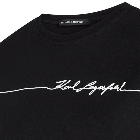 CAMISETA NEGRA LINE SIGNATURE KARL LAGERFELD