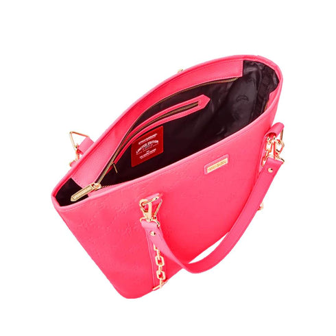 BOLSO DE MANO FUCSIA PINK EMBOSSED SPRAYGROUND