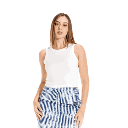 CROP TOP CREMA STELLA GIRBAUD