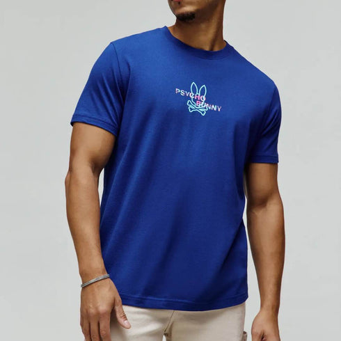 CAMISETA AZUL GRÁFICA PSYCHO BUNNY