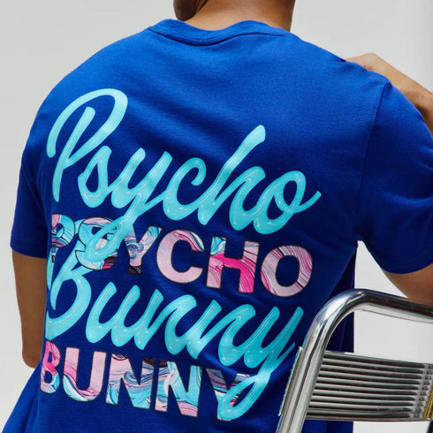 CAMISETA AZUL GRÁFICA PSYCHO BUNNY