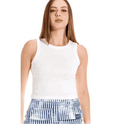 CROP TOP CREMA STELLA GIRBAUD