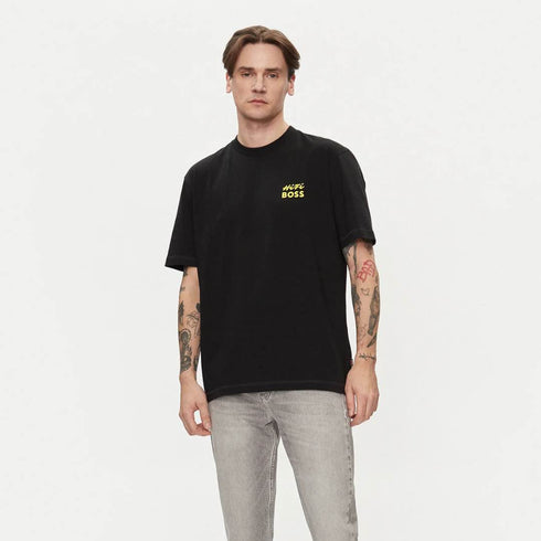 CAMISETA NEGRA TEE RECORDS BOSS