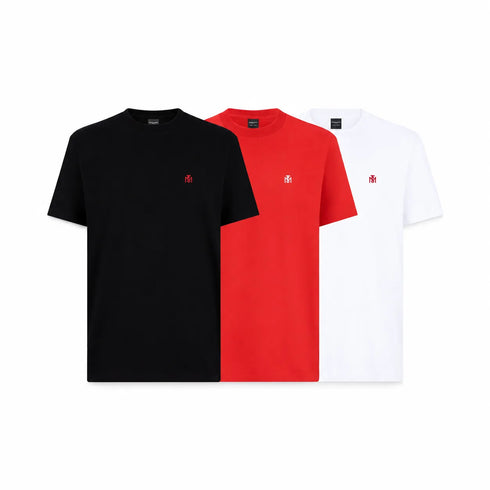 CAMISETAS BLANCO-ROJO-NEGRO PACK NOROLI MONASTERY