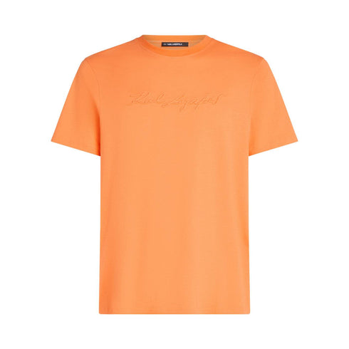 CAMISETA NARANJA SIGNATURE EMBOSS KARL LAGERFELD