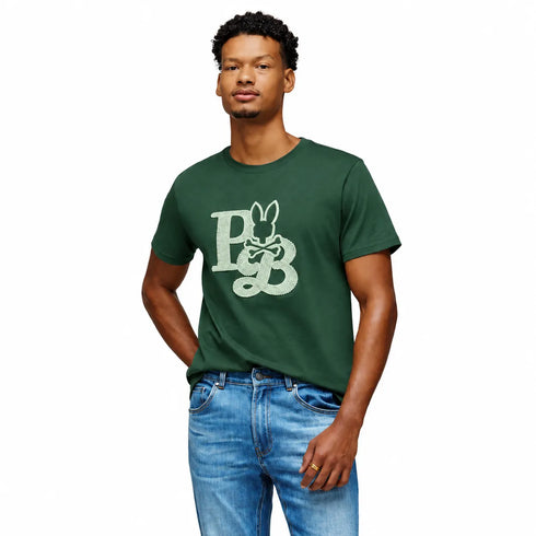 CAMISETA VERDE MILITAR CAINE PSYCHO BUNNY