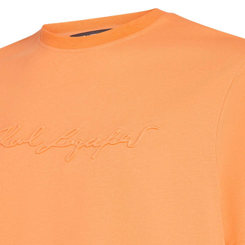CAMISETA NARANJA SIGNATURE EMBOSS KARL LAGERFELD