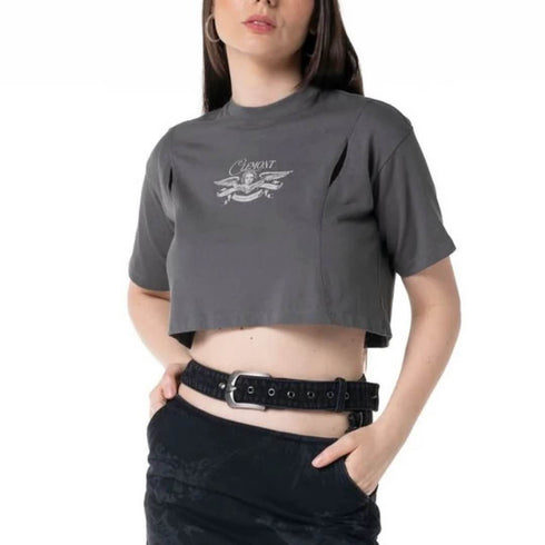 CROP TOP GRIS SPESSORE CLEMONT