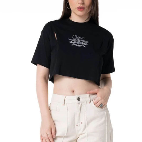 CROP TOP NEGRO SPESSORE CLEMONT
