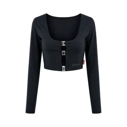 CROP TOP NEGRO PIANTA CLEMONT