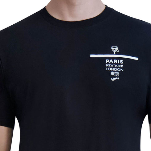 CAMISETA NEGRA CITY GRAPHIC KARL LAGERFELD