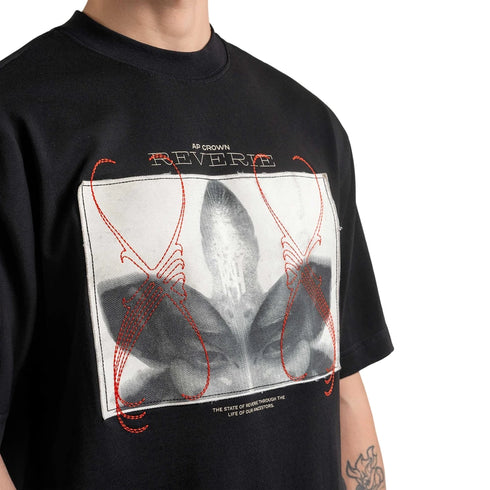 CAMISETA NEGRA ROUGE AP CROWN