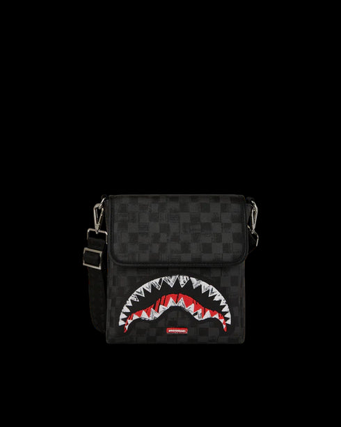 BOLSO DE MANO NEGRO SCRIBBLE SHARK SPRAYGROUND