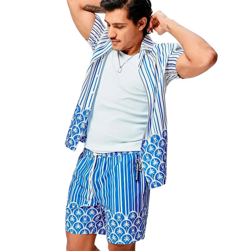 PANTALONETA AZUL REY AOP BRAD PSYCHO BUNNY