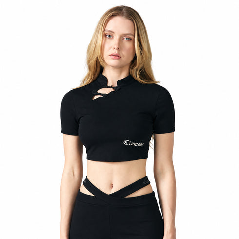 CROP TOP NEGRO PERMEABILE CLEMONT