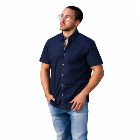 CAMISA AZUL OSCURO GABRIEL PSYCHO BUNNY