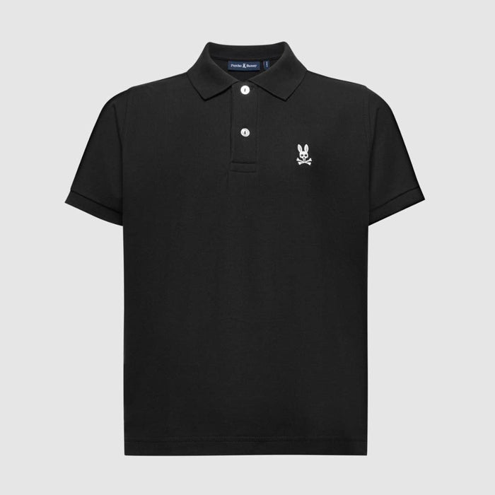 POLO NEGRO CLÁSICO PSYCHO BUNNY KIDS