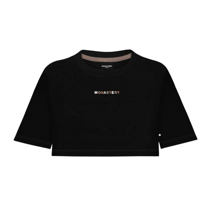 CROP TOP NEGRO MED MONASTERY DAMA