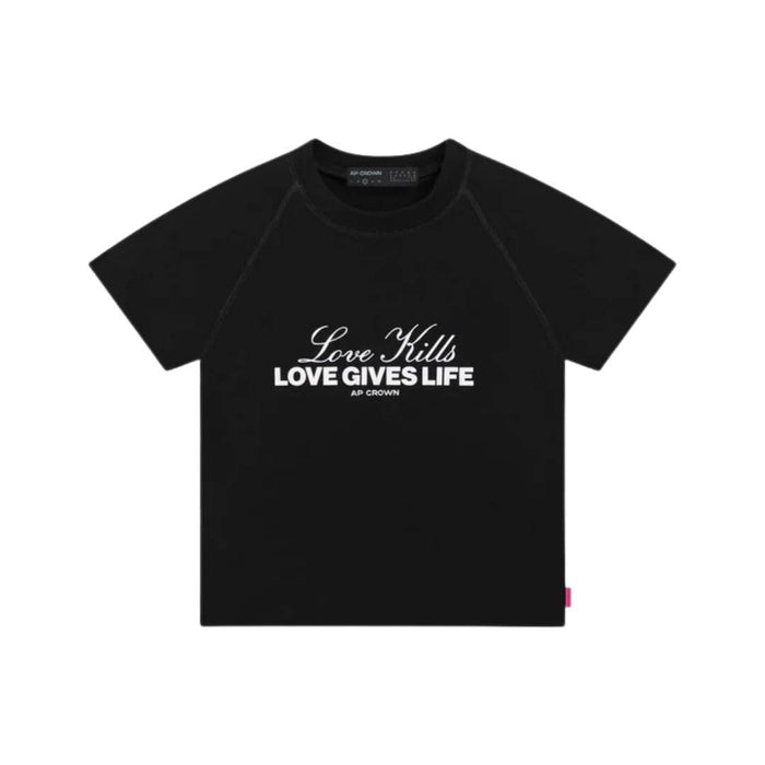 CROP TOP NEGRO CRASH HAZE AP CROWN DAMA
