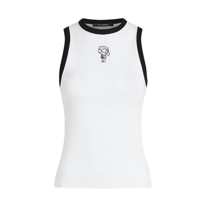 CAMISETA BLANCA  IKON SKETCH KARL LAGERFELD DAMA