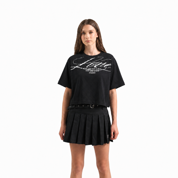 CROP TOP NEGRO SPINE AP CROWN DAMA