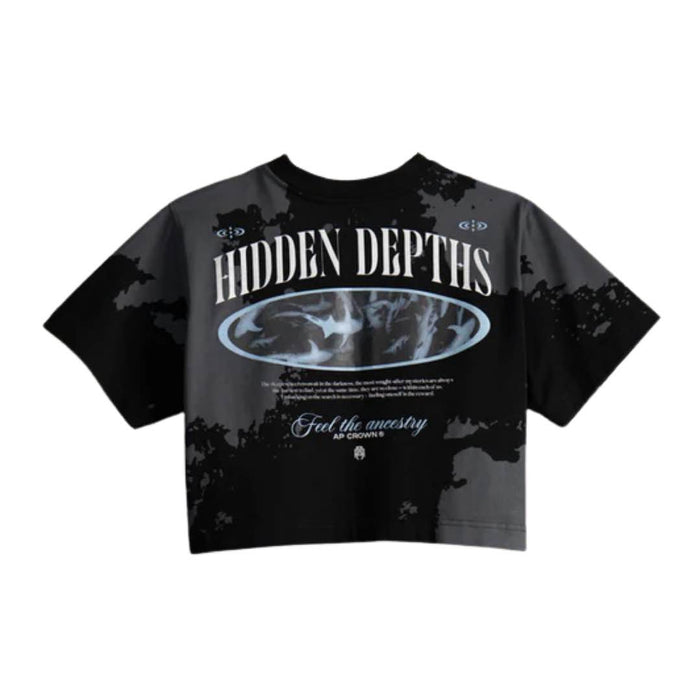 CROP TOP NEGRO CURRENTS AP CROWN DAMA