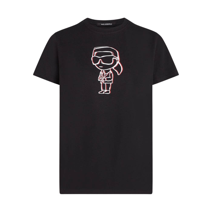 CAMISETA NEGRA IKON SKETCH KARL LAGERFELD DAMA