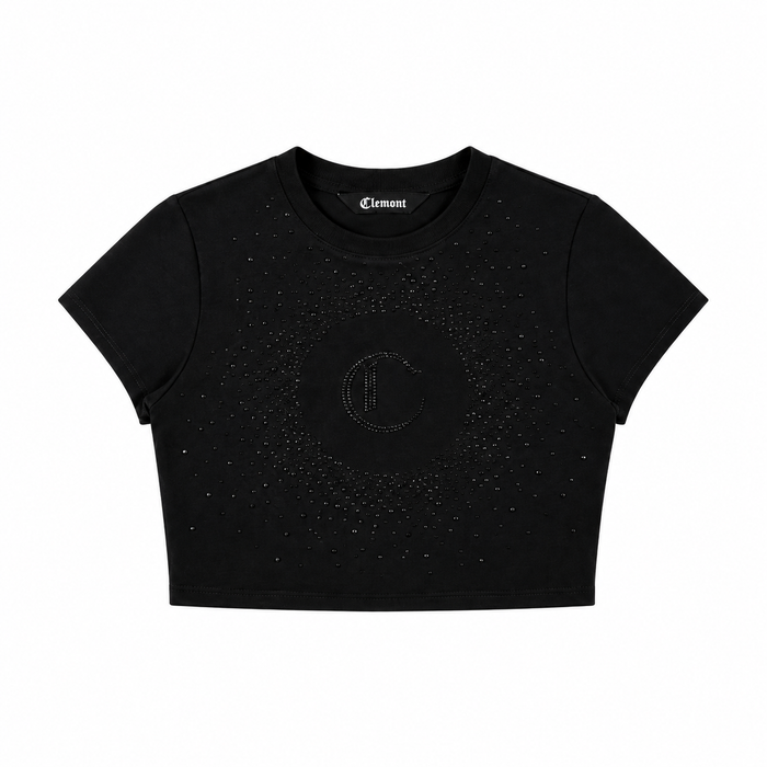 CROP TOP NEGRO GABBIA CLEMONT DAMA