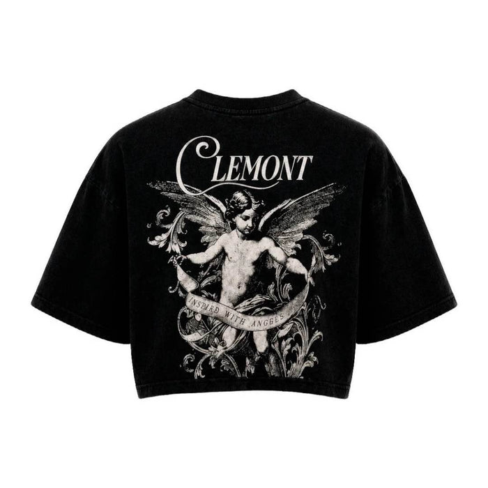 CROP TOP NEGRO SPESSORE CLEMONT DAMA